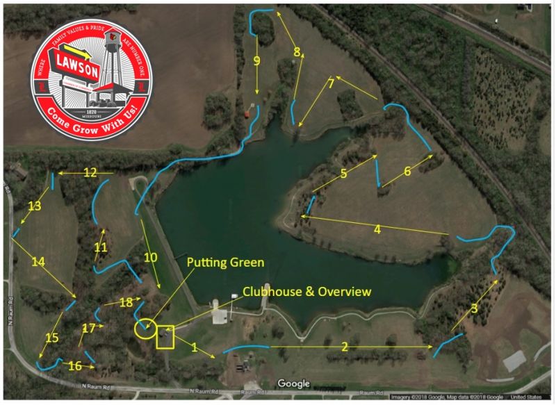 Lawson Disc Golf Course Map