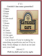 Download Catrick's Cafe grocery list